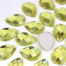 Cong Shao 50pcs 13*18mm Colorful Acrylic Rhinestone Flat Back Drop Shape Stones And Crystals Clothing Crafts Accessories WC318