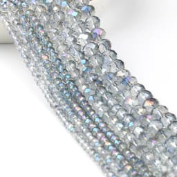 3/4/6/8mm Austria Faceted Crystal Beads Rondelle Glass Beads Loose Spacer Beads For Jewelry Making DIY Bracelet Accessories