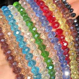 3/4/6/8mm Austria Faceted Crystal Beads Rondelle Glass Beads Loose Spacer Beads For Jewelry Making DIY Bracelet Accessories