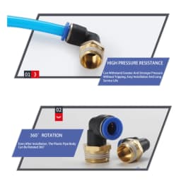 Pneumatic Tracheal Quick Connector Quick Plug Connector Threaded Elbow Pl8-02/4-M5/6-01/10-03