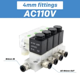 Solenoid Valve Normally Closed 2V025 AC220V DC12V24V multi-way combination type valve air magnetic Pneumatic 2V025-06 2V025-08