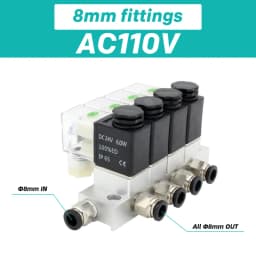 Solenoid Valve Normally Closed 2V025 AC220V DC12V24V multi-way combination type valve air magnetic Pneumatic 2V025-06 2V025-08