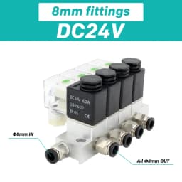 Solenoid Valve Normally Closed 2V025 AC220V DC12V24V multi-way combination type valve air magnetic Pneumatic 2V025-06 2V025-08