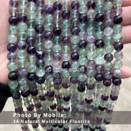 Hot Sell Natural Colorful Fluorite Beads 4 6 8 10 12mm Pick Size High Quality Beads Ice Fluorite Gemstone For Jewelry Making