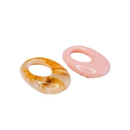 Acrylic Oval Shape Pendant Accessories Ear Drop Mixed Colors Necklace Charms Wholesale Jewelry Making Finding Diy Material 10pcs