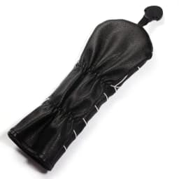 Black PU Leather Embroidery Golf Head Covers Driver Fairway Woods Hybird Blade Large Mallet Putter Cover