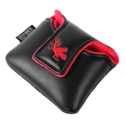 Black PU Leather Embroidery Golf Head Covers Driver Fairway Woods Hybird Blade Large Mallet Putter Cover