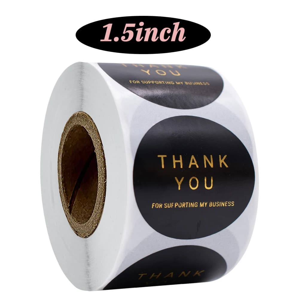 500pcs 1.5 Inch "Thank You For Your Order" Kraft Paper Sticker Envelope Seal Label For DIY Biscuit / Candy Packaging Sticker