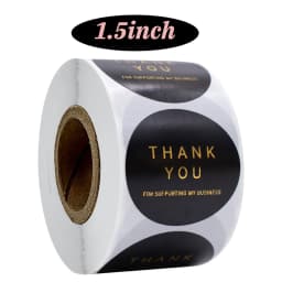 500pcs 1.5 Inch "Thank You For Your Order" Kraft Paper Sticker Envelope Seal Label For DIY Biscuit / Candy Packaging Sticker
