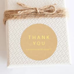 500pcs 1.5 Inch "Thank You For Your Order" Kraft Paper Sticker Envelope Seal Label For DIY Biscuit / Candy Packaging Sticker