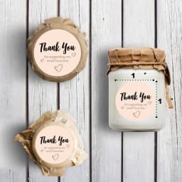 500pcs 1.5 Inch "Thank You For Your Order" Kraft Paper Sticker Envelope Seal Label For DIY Biscuit / Candy Packaging Sticker