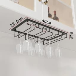 Iron Wall Mount Wine Glass Hanging Holder Goblet Stemware Storage Organizer Rack