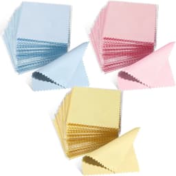 50Pcs 8x8cm Individually Packaged Sterling Silver Jewelry Necklaces Shining Tools Cleaning Soft Cloth Polishing Wiping Cloth