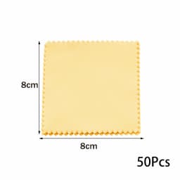 50Pcs 8x8cm Individually Packaged Sterling Silver Jewelry Necklaces Shining Tools Cleaning Soft Cloth Polishing Wiping Cloth