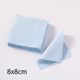 50Pcs 8x8cm Individually Packaged Sterling Silver Jewelry Necklaces Shining Tools Cleaning Soft Cloth Polishing Wiping Cloth