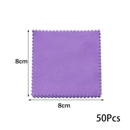 50Pcs 8x8cm Individually Packaged Sterling Silver Jewelry Necklaces Shining Tools Cleaning Soft Cloth Polishing Wiping Cloth