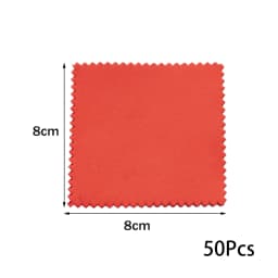 50Pcs 8x8cm Individually Packaged Sterling Silver Jewelry Necklaces Shining Tools Cleaning Soft Cloth Polishing Wiping Cloth
