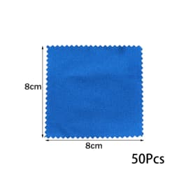 50Pcs 8x8cm Individually Packaged Sterling Silver Jewelry Necklaces Shining Tools Cleaning Soft Cloth Polishing Wiping Cloth