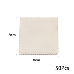 50Pcs 8x8cm Individually Packaged Sterling Silver Jewelry Necklaces Shining Tools Cleaning Soft Cloth Polishing Wiping Cloth