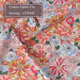 Floral Print Cotton Poplin Thin Fabric for DIY Children Clothes Handmade Accessories by the Meter 140x50cm