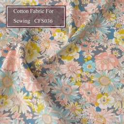 Floral Print Cotton Poplin Thin Fabric for DIY Children Clothes Handmade Accessories by the Meter 140x50cm