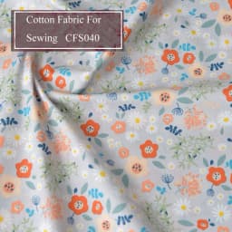 Floral Print Cotton Poplin Thin Fabric for DIY Children Clothes Handmade Accessories by the Meter 140x50cm