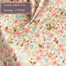 Floral Print Cotton Poplin Thin Fabric for DIY Children Clothes Handmade Accessories by the Meter 140x50cm
