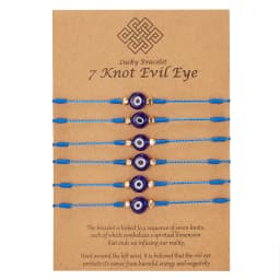6pcs/set Turkish Blue Evil Eye Bracelet for Women Handmade Woven Rope Chain Crystal Bead Bracelet Jewelry Wholesale Dropshipping