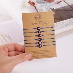 6pcs/set Turkish Blue Evil Eye Bracelet for Women Handmade Woven Rope Chain Crystal Bead Bracelet Jewelry Wholesale Dropshipping