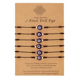 6pcs/set Turkish Blue Evil Eye Bracelet for Women Handmade Woven Rope Chain Crystal Bead Bracelet Jewelry Wholesale Dropshipping