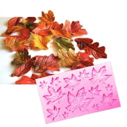 DIY Maple Leaf Silicone Cupcake Baking Mold Christmas Fondant Cake Decorating Tools Gumpaste Chocolate Candy Clay Moulds