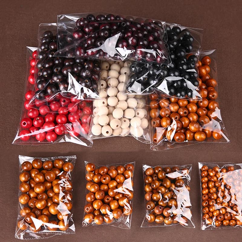 8-500pcs Colors Wood Bead Natural Wooden Beads 4-20mm Eco-Friendly Round Loose Spacer Wood Beads For Bracelet Jewelry Making DIY