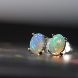ITSMOS Natural Stone Opal Earrings s925 Silver Lucky Hope Elf Studs Earring Lover Colorful Jewerly for Women Gift High Quality