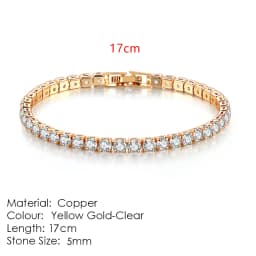 Dazzling Tennis Bracelet For Women Men 4/5mm Shiny Zircon Iced Out Chain Crystal Couple Men's Women's Bracelet Wholesale Jewelry