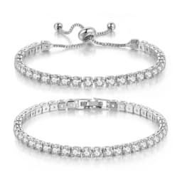 Dazzling Tennis Bracelet For Women Men 4/5mm Shiny Zircon Iced Out Chain Crystal Couple Men's Women's Bracelet Wholesale Jewelry