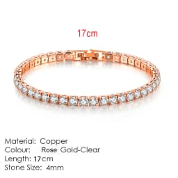Dazzling Tennis Bracelet For Women Men 4/5mm Shiny Zircon Iced Out Chain Crystal Couple Men's Women's Bracelet Wholesale Jewelry