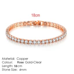Dazzling Tennis Bracelet For Women Men 4/5mm Shiny Zircon Iced Out Chain Crystal Couple Men's Women's Bracelet Wholesale Jewelry