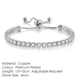 Dazzling Tennis Bracelet For Women Men 4/5mm Shiny Zircon Iced Out Chain Crystal Couple Men's Women's Bracelet Wholesale Jewelry