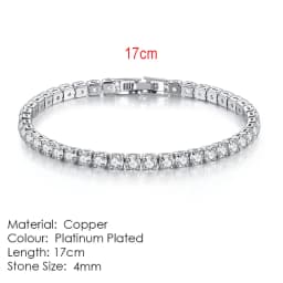 Dazzling Tennis Bracelet For Women Men 4/5mm Shiny Zircon Iced Out Chain Crystal Couple Men's Women's Bracelet Wholesale Jewelry