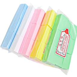 600pcs/Lot Nail Lint-Free Paper Cotton Fiber Tissue 5colors Nails Art Cleanin Cleaner Pad Polish Cotton Remover Sheet Wiper C#13