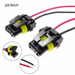 2 Pcs 9005 9006 for Automotive Headlight Fog Lamp Bulb Socket Adapter Female Connector Wiring Harness Copper Core Wire Harness