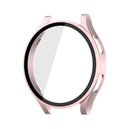 Glass+Matte Watch Cover for Samsung Galaxy Watch 4 Case 44mm 40mm,All Around Coverage Protective Bumpers for Galaxy Watch 5/4