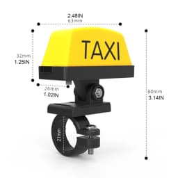Motorcycle Decoration Modified Light Adjustable Handle Helmet Light USB Rechargable Warning Taxi Box Sign LED Lamp
