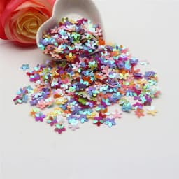 Sequins AB Color 10mm Cup Five Finger Flower Sequins DIY Sewing Wedding Craft Women's Accessories Sequined Trim 10g