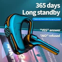 X13 Single Ear Headset with Mic Bluetooth 5.1 Earphone Noise Cancelling Waterproof Earpiece Wireless Handsfree Long Standby Time