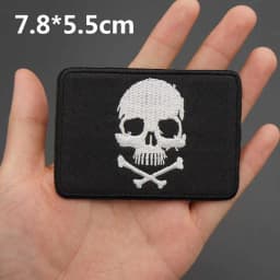 Skull Embroidered Biker Patches Punk Rock Badge Iron on Back for Clothes Stickers Apparel Accessories