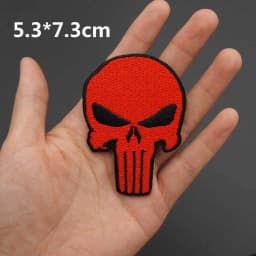 Skull Embroidered Biker Patches Punk Rock Badge Iron on Back for Clothes Stickers Apparel Accessories