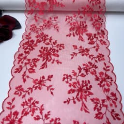 Bilateral Embroidered Lace Trim Net Embroidery Tulle Lace Fabric Mesh DIY Lace Sewing Fabric Bra Crafts for Lingerie Needle Work