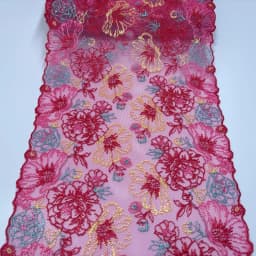 Bilateral Embroidered Lace Trim Net Embroidery Tulle Lace Fabric Mesh DIY Lace Sewing Fabric Bra Crafts for Lingerie Needle Work