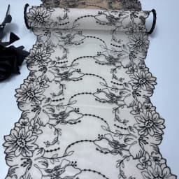 Bilateral Embroidered Lace Trim Net Embroidery Tulle Lace Fabric Mesh DIY Lace Sewing Fabric Bra Crafts for Lingerie Needle Work